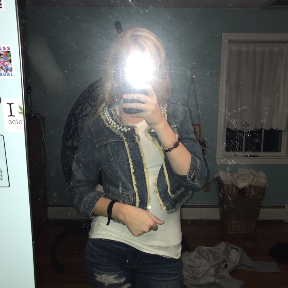 Cropped jean jacket